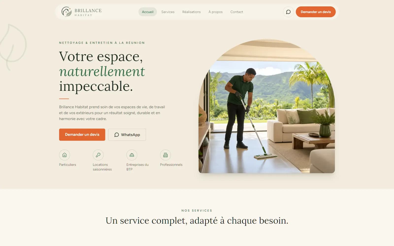 brillancehabitat.re, Une deuxième marque sur le même back-office.