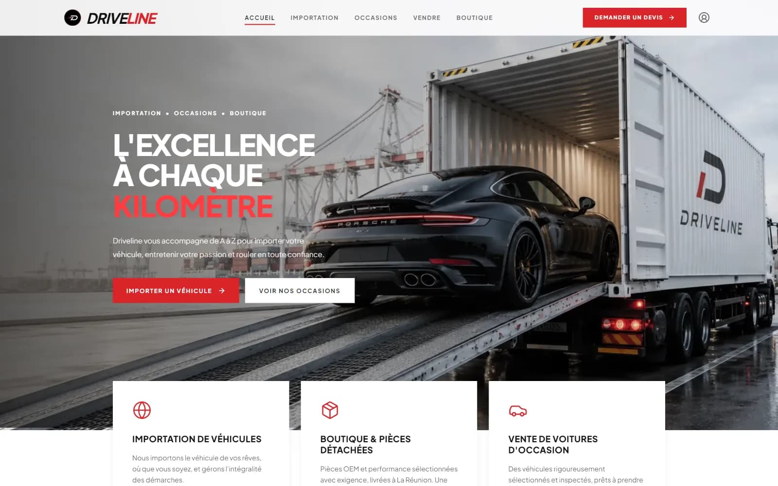 Driveline.re, website by Influxe