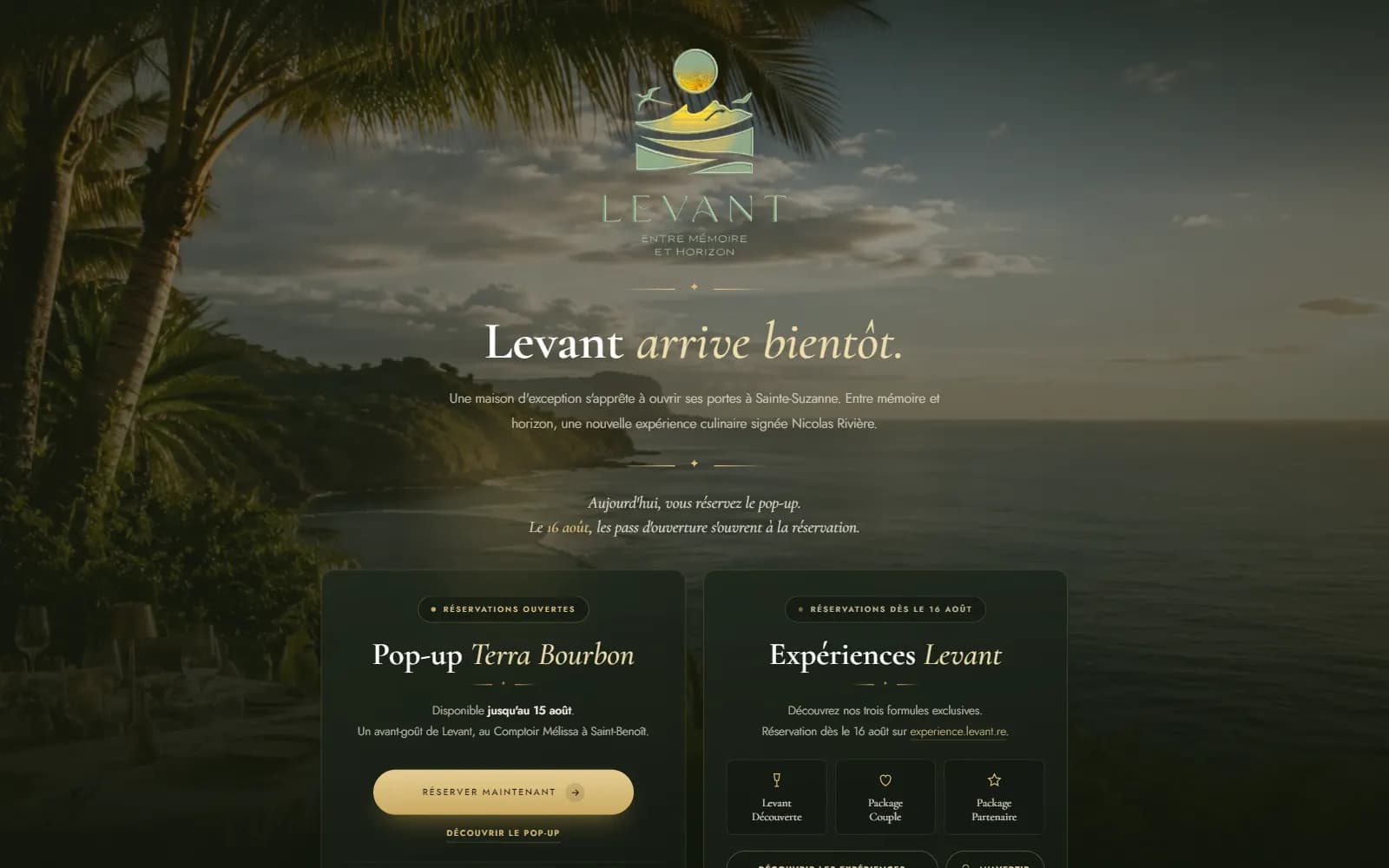 Levant, Deux marques en ligne sur une seule plateforme, des mois avant l'ouverture.